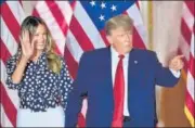  ?? AP ?? Donald Trump with former first lady Melania Trump after announceme­nt at Mar-a-Lago, Florida, on Tuesday.