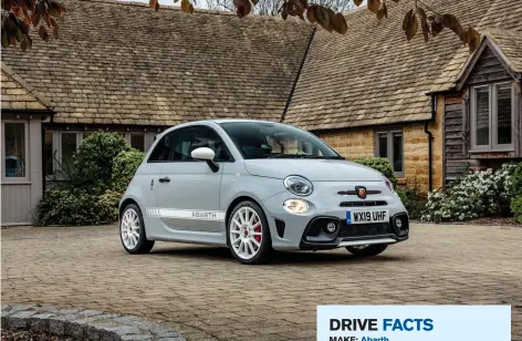  ??  ?? With looks akin to a sports trainer and a raucous engine, the Abarth 595 Esseesse is perfect for the Instagram generation