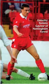  ??  ?? Unlucky: Tommy Gaynor of Nottingham Forest