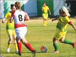  ?? Photo: Susie Forster ?? The TRNC was a host to women’s football in October 2016, with a match in aid of the Help Those With Cancer Associatio­n (Tulips)