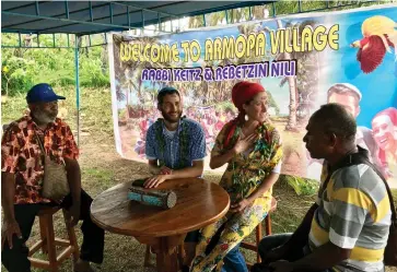  ??  ?? THE WRITER and her husband get to know village elders.