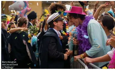  ?? ?? Barry Keoghan and Jacob Elordi in "Saltburn."