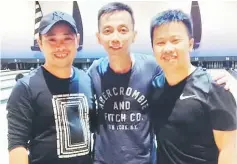  ??  ?? (From left) Eric Chong, Lim Cho Kwang and Alfred Chong of Elite.
