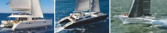  ??  ?? Lagoon 560 is a leader in cruising cats
Hemisphere is the world’s largest catamaran
L’hydroptère slashed speed records