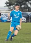  ?? ?? Heslerton youngster Tommy Palmer in action