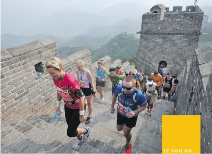  ?? GETTY IMAGES ?? The Great Wall Marathon — regarded by many as one of the most arduous races in the world — comes in a package that includes excursions to Shanghai and Xi’an to see the Terracotta Army.