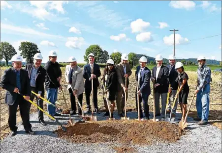  ?? SUBMITTED PHOTO ?? South Heidelberg Township officials are joined by representa­tives of Prime Wellness PA at a groundbrea­king ceremony for the new medical marijuana grow/processing facility in South Heidelberg Industrial Park.
