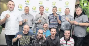  ??  ?? The ‘Fingers Crossed Lucky 14’ syndicate which recently won €250,000 with a lotto ticket purchased in Bray.