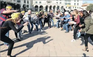  ??  ?? READY, STEADY, GO: Teams ready for their 12 Italian challenges.