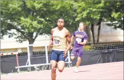  ?? Contribute­d photos ?? Terrence Swinson, of Hattiesbur­g, Mississipp­i, left, was a track star at Stillman College in Tuscaloosa, Alabama. His 400meter sprint record is 47 seconds.