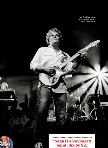  ?? ?? Ian Crichton with an Ernie Ball Music Man Silhouette