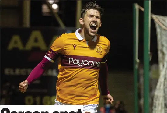  ??  ?? Callum Lang scored the first for Motherwell on a night where they would be taken to penalties by the Irish side