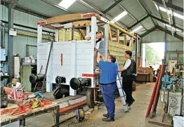  ?? CARL CHAMBERS ?? It’s not just locomotive­s – restoring carriages and wagons can be immensely rewarding, too. Work is progressin­g on Lambton, Hetton & Joicey Colliery brakevan No. 7 at Marley Hill on the Tanfield Railway.