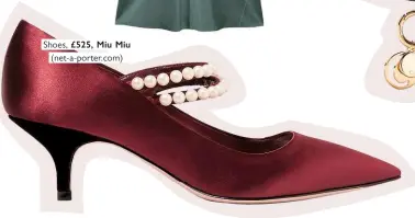  ??  ?? Shoes, £525, Miu Miu (net-a-porter.com)