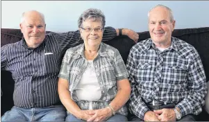  ?? ROSALYN ROY / THE GULF NEWS ?? From left: Bill Bryne, Joan (Bryne) Osmond and Edgar (Eg) Osmond.