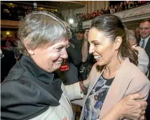  ?? GETTY IMAGES ?? Former prime minister Helen Clark is greeted by Jacinda Ardern, at the Labour Party’s election campaign launch in August last year in Auckland.