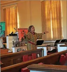  ?? SUSAN SERBIN - DIGITAL FIRST MEDIA ?? Deborah Billups, a Yeadon resident, performed her vocal tribute to Dr. King