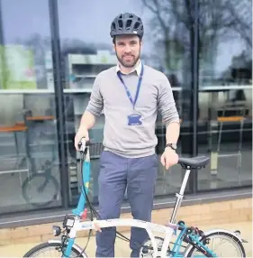  ??  ?? On his bike Peter Buckner, NHS Lanarkshir­e clinical services pharmacist