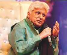  ??  ?? The festival will kick off with the romantic saga Kaifi Aur Main where Javed Akhtar (above) and Shabana Azmi will portray the lives of yesteryear poet Kaifi Azmi and actress Shaukat