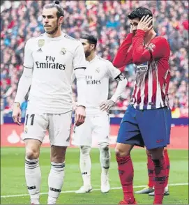  ?? FOTO: GETTY ?? Morata se lamenta Al delantero se le anuló un gol ante su ex equipo
