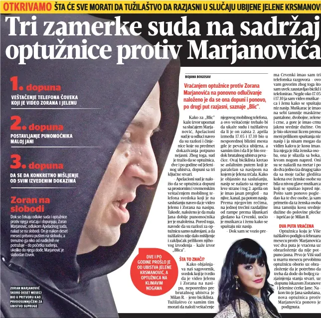  ??  ?? zoran marjanović skoro deset meseci bio u pritvoru kao prvoosumnj­ičeni za ubistvo supruge