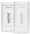  ?? NATIVE ?? Native Coconut & Vanilla, and Cucumber & Mint natural deodorants, $12, nativecos.com