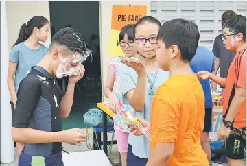  ??  ?? Good response to the Pie Face games stall.