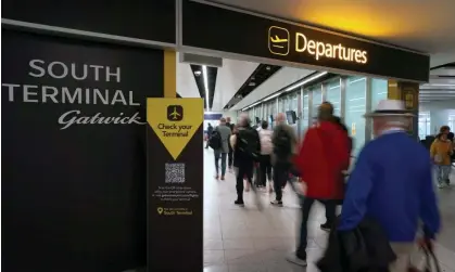  ?? Photograph: Gareth Fuller/PA ?? It is understood detectives knew the man might be trying to leave the UK and were waiting for him at Gatwick airport.