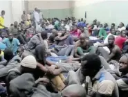  ?? Ansa ?? Pronti a partire Sono oltre mezzo milione i migranti ammassati nei campi libici