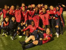 ?? (Photo G. M.) ?? Les Grassois peuvent jubiler : ils sont 2es du championna­t après leur succès dans les derniers instants face au SC Toulon hier à la Paoute.
