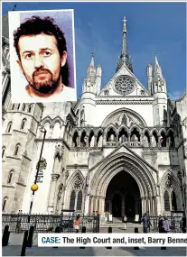  ?? ?? The High Court and, inset, Barry Bennell.