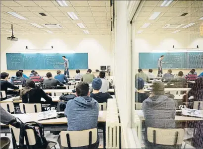  ?? GEMMA MIRALDA ?? Foto de archivo de estudiante­s de ingeniería en el campus de Terrassa de la UPC