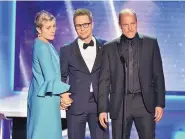  ?? VINCE BUCCI/INVISION ?? Frances McDormand, Sam Rockwell and Woody Harrelson were all cast members in “Three Billboards Outside Ebbing, Missouri,” which was recognized for best ensemble at Sunday’s Screen Actors Guild Awards.