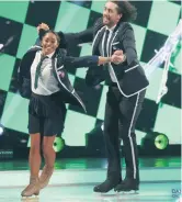  ??  ?? Jane Danson and Ryan Sidebottom (right) were both eliminated from Dancing On Ice last night