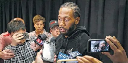  ?? Edward A. Ornelas / San Antonio Express-News ?? Kawhi Leonard arrived in a draft-day trade with the Pacers in 2011, and the small forward might be dealt again this summer.