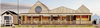  ??  ?? Overshadow­ed: Artist’s impression of the rebuilt, two-storey Beach House cafe