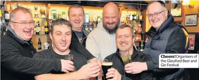 ??  ?? Cheers! Organisers of the Glassford Beer and Gin Festival