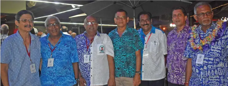  ?? Photo: Waisea Nasokia ?? The committee members of the Associatio­n of Ex-Civil Aviation Staff Reunion, (from left) Norman Yee, Marda Muthu, Abdul Aziz, Vyas Deo Sharma, Bobby Tikaram, Nasir Khan and Narendra Reddy at the Sitar Restaurant on October 5, 2018.