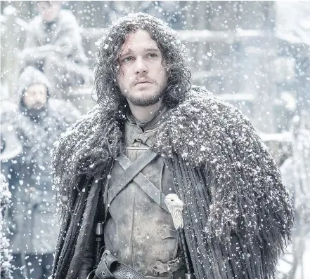  ?? — HBO FILES ?? Fans have become so obsessive about trying to figure out future Game of Thrones plot lines that actor Kit Harington’s hair length was once under keen observatio­n following the Season 5 finale.