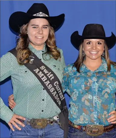 ?? SCOTT ANDERSON/SOUTHWEST BOOSTER ?? Jenny Hattum was crowned as the 2019 Frontier Days Ambassador by outgoing Ambassador Adrianna Simpson during a ceremony this past Saturday.