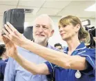  ??  ?? MONEY PLEDGE Corbyn with nurse