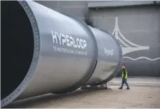  ?? Hyperloop TT ?? Hyperloop TT passenger tubes arrive in France for constructi­on ahead of a testing period later this year