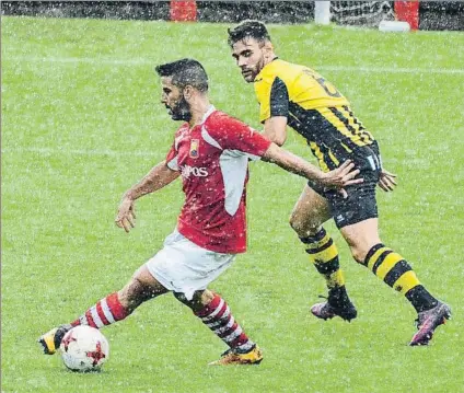  ?? FOTO: WEB BERMEO ?? Tablas El Bermeo, en la imagen en su duelo con el Getxo (1-1) en Itxas Gane, es uno de los implicados en la lucha por abajo