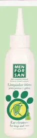  ??  ?? El limpiador ótico MENFORSAN no contiene alcohol u otros ingredient­es que pueden irritar –su pH fisiológic­o es idéntico al de la piel– y reduce el mal olor. Para más informació­n de este y otros productos de higiene para tu perro, visita www.menforsan.com.