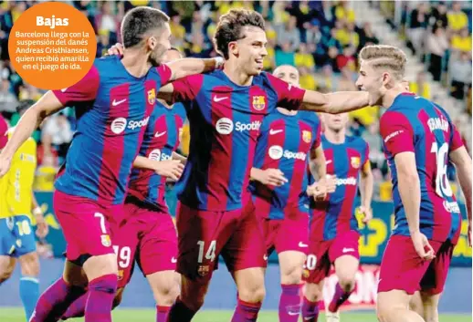  ?? FOTO FC BARCELONA ?? MOTIVADOS. El Barça viene de derrotar al Cádiz en la Liga y siguiendo en la pelea por el título con gol de Joao Félix.