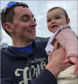  ??  ?? Dr Rory Nolan with his daughter, Francesca, before they were separated due to the Covid-19 restrictio­ns.