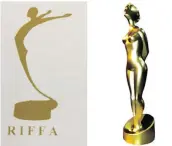  ??  ?? The Regina Internatio­nal Film Festival &amp; Awards is changing the statuette award that winners will receive. The old one, shown on the right, will be replaced with a gender-neutral form, similar to the logo on the left.