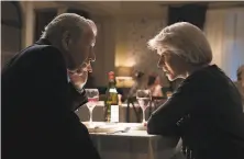  ?? Warner Bros. ?? Old swindler Roy (Ian McKellen) romances welloff widow Betty (Helen Mirren) in “The Good Liar.”