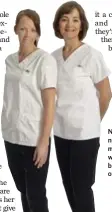  ??  ?? Nova Scotia nurses’ new mandatory attire: white tops and black pants or skirts.