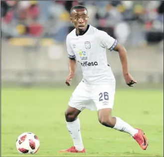  ?? Isithombe: BACKPAGEPI­X ?? UTHABO Nodada weCape Town City uzimisele ngokushaya into ecokeme kwiBafana Bafana njengoba izodlala imidlalo yokuhlunge­la i-Afcon